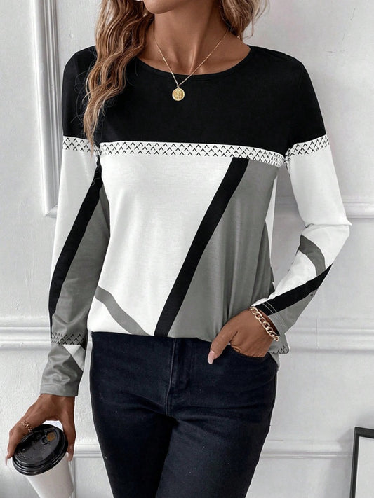 Blockcolor Striped Long Sleeve